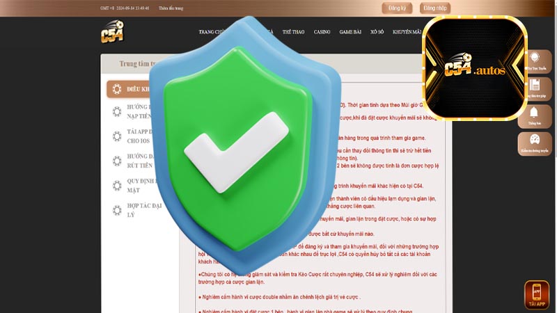 Cập nhật chính sách bảo mật tại nhà cái C54 mới nhất 2024